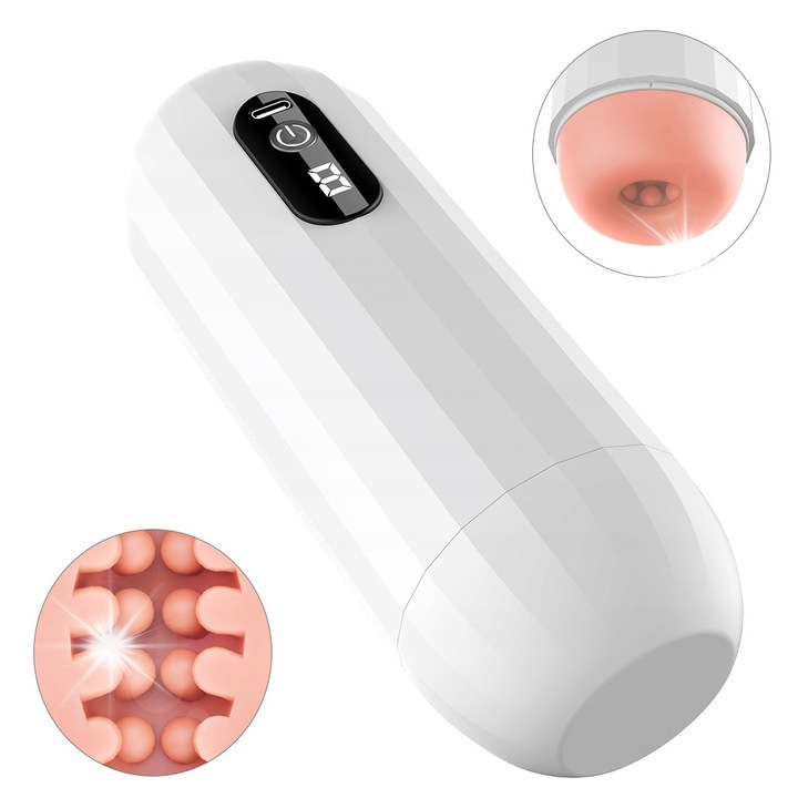 Автоматична помпа за уголемяване на пениса, 8 режима на вибрация, 5D текстура, USB зареждане, водоустойчивост IPX7