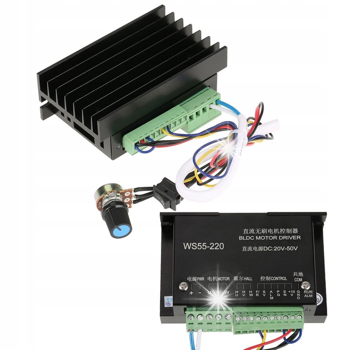 Controler motor BLDC 20-50VDC, 12A, 20000 RPM, 9.5x6x3.5cm