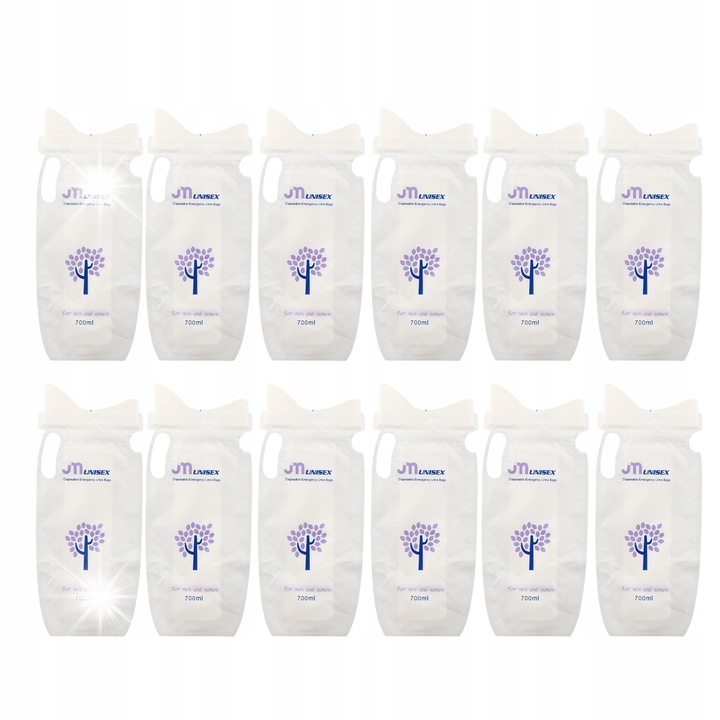 Set 12 pungi de unica folosinta pentru urina, 700ml, dimensiune 31,5x13,5cm, prietenoase cu mediul