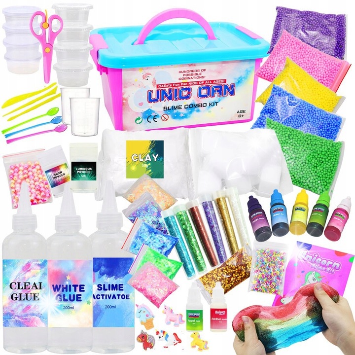 Jumbo slime készítő szett, 6-12 év, 6 féle, többszínű