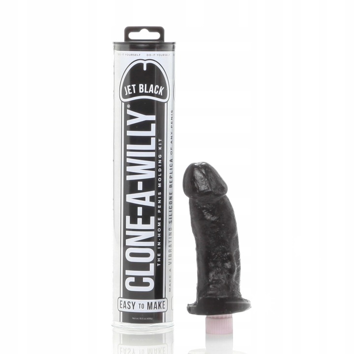 Dildo Clone A Willy Kit Jet Black, vibrator, 8 ore, 30x15cm