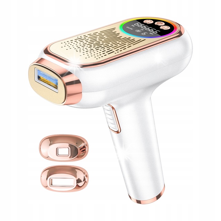 Depilator IPL cu functie de racire, 3 moduri de tratament, 9 niveluri de intensitate, 999999 de impulsuri, set complet