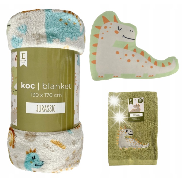 Patura cu 2 perne, home&you, model festiv, poliester, 130x170cm, culoare inchisa