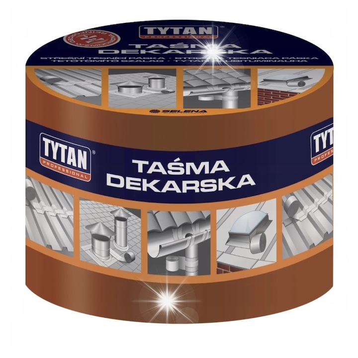 Banda pentru acoperis RS TAPE Tytan Professional 10cm x 10m Teracota Bituminoasa