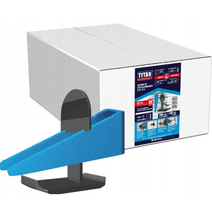 Set pozitionare placi G-K Tytan Professional, 200 pozitioneri, 100 clinuri, 9,5-18mm