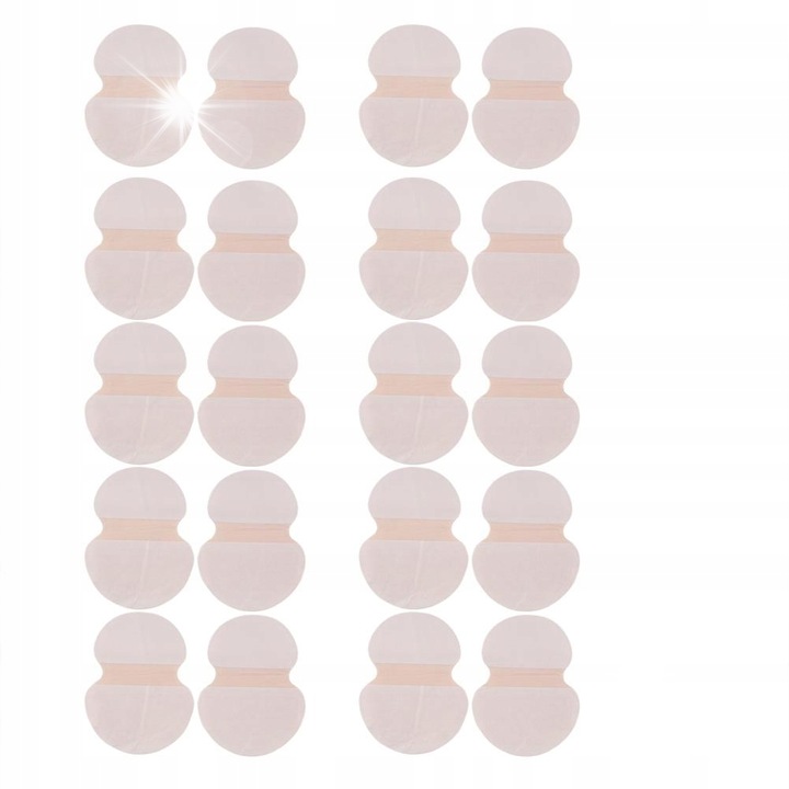 Set 60 bucati de insertii antiperspirante, unisex, 12x4,72cm, fara miros, ecologice