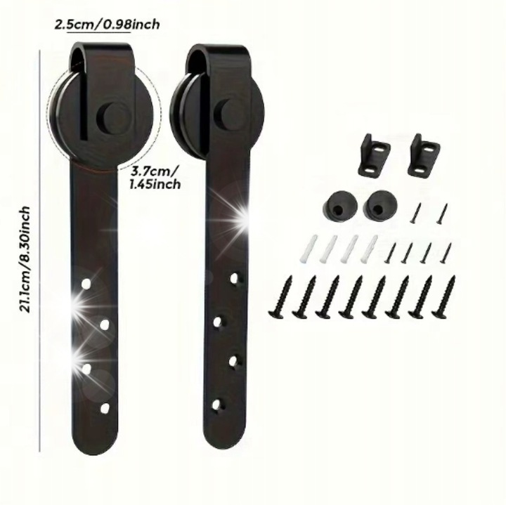 Set accesorii usi pentru usi glisante, WYTRZYMALY, negru