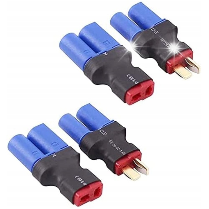 Комплект от 4 адаптера EC5 T-Plug Deans за RC, Yunique