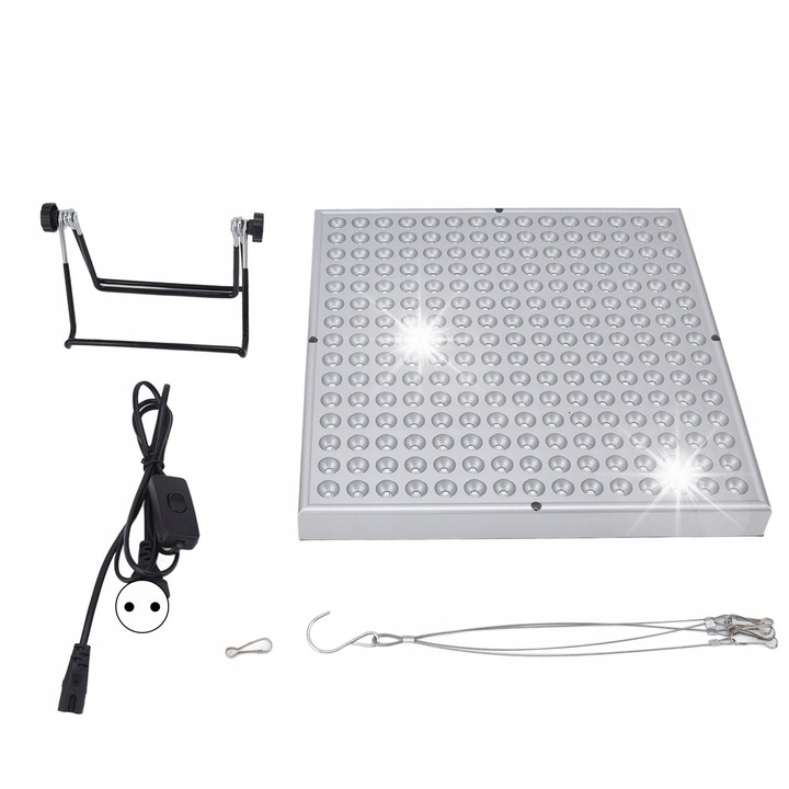 Lampa terapie cu lumina rosie, 45W, 660nm si 850nm, 31x31x3,3cm, set complet