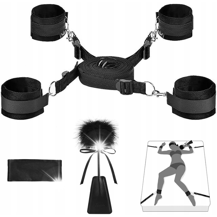 Set BDSM de restrictie pentru pat