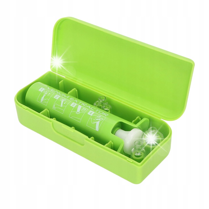 Instrument de aspirare pentru muscaturi de insecte, set cu 3 ventuze, plastic ABS, utilizare usoara, camping si drumetii