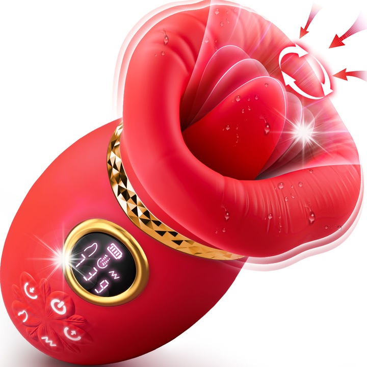 Vibrátor 6 az 1-ben, 7 stimulációs mód, 9 rezgés, rózsaszín szín, kompakt méretek