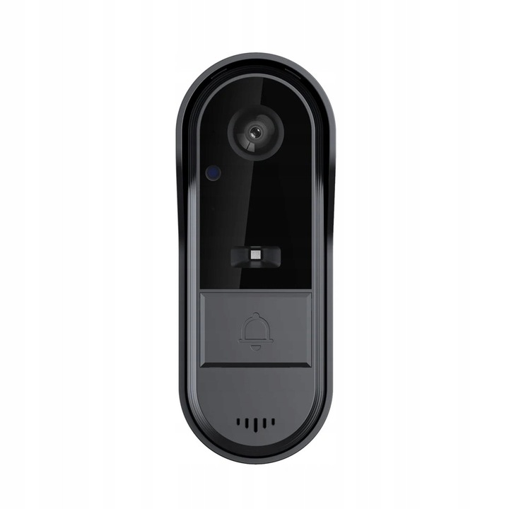 Sonerie wireless cu camera, monitorizare video, 170° unghi de vedere, negru