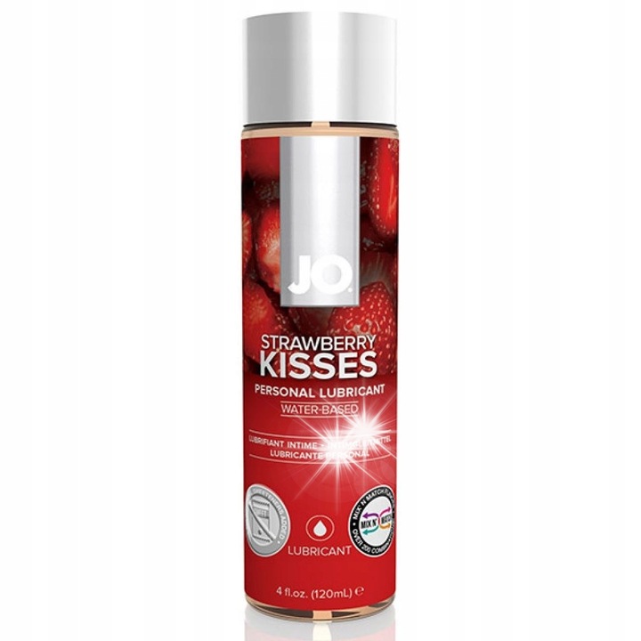 System Jo H2O víz bázisú ízesített síkosító, eper, 120 ml