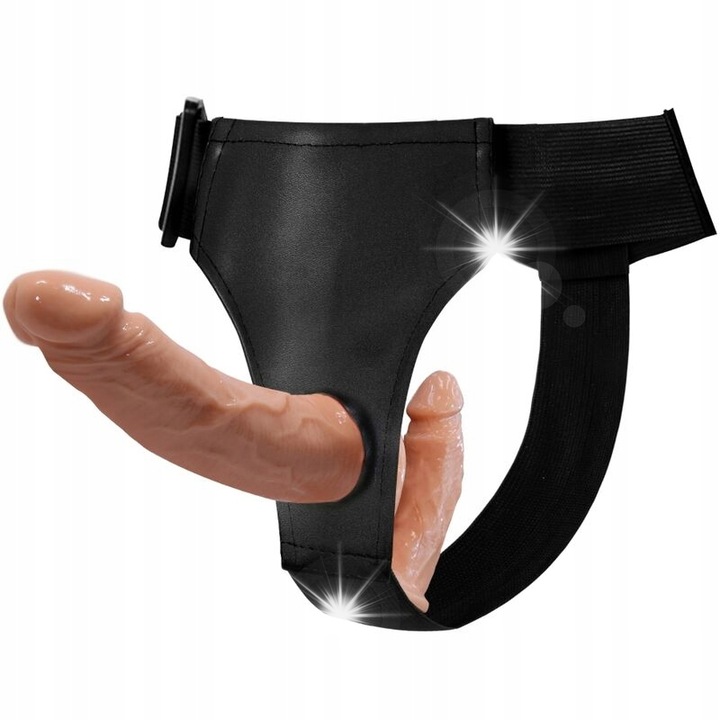 Set strap-on Baile cu dildo, 19,5cm, , dimensiuni 3,2x4,3cm