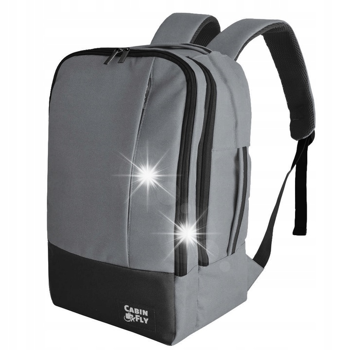 CabinFly Bellanca 20 literes, szürke, 40x25x20cm, laptop- és víztartóval ellátott túra hátizsák