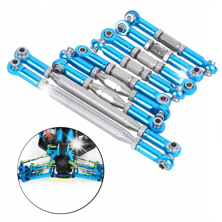 Set de tiranti metalici pentru modernizarea sistemului de directie RC FY-01/02/03/04/05/07, 6x0,5x0,5cm