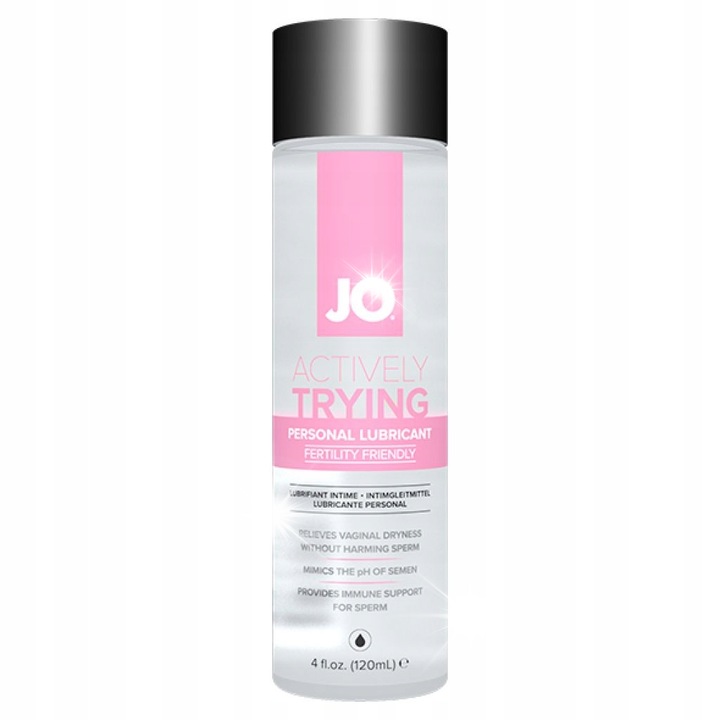 Termékenységi síkosító, System Jo Actively Trying, 120ml, pH kiegyensúlyozott, vízbázisú