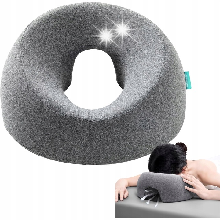 Perna de masaj pentru somn, cu husă detasabilă, aparat de masaj, gri