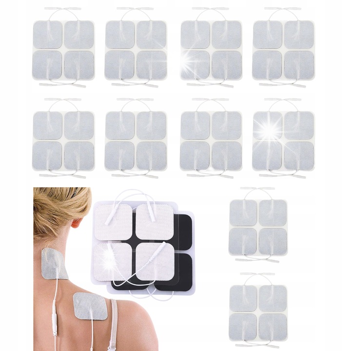 Set 24 Electrozi TENS EMS 5x5cm Zlacze Pin 2mm