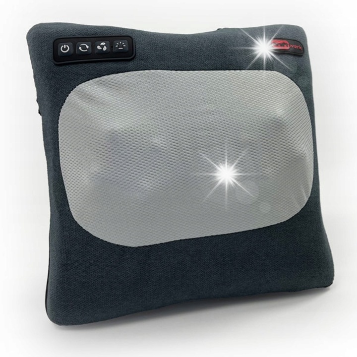 Perna de masaj Shiatsu, 8 capete de masaj, functie de incalzire, 33x12x33cm