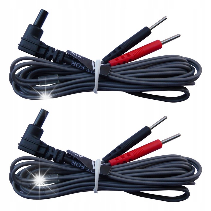 Set 2 cabluri pentru electrozi, Axion, 120cm, compatibile cu aparate TENS EMS