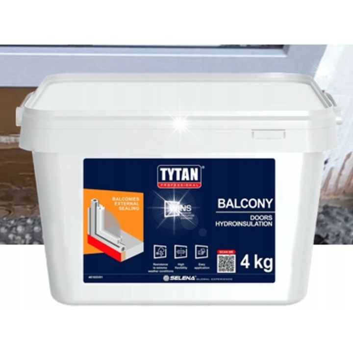 Folie Lichida Profesionala Tytan WINS BALCONY 4kg Hidroizolatie Etansant