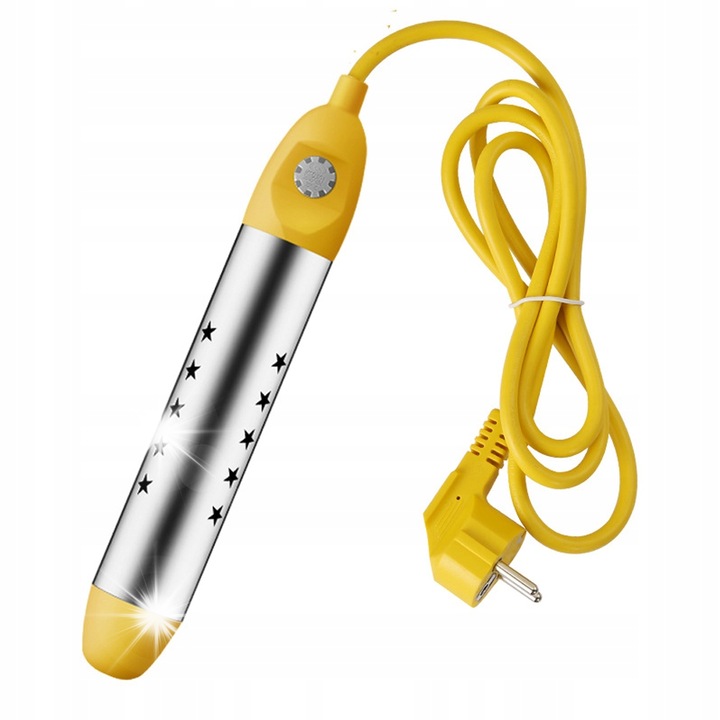 Електрически нагревател за басейн, 2500W, жълт, размери 25x3,7см