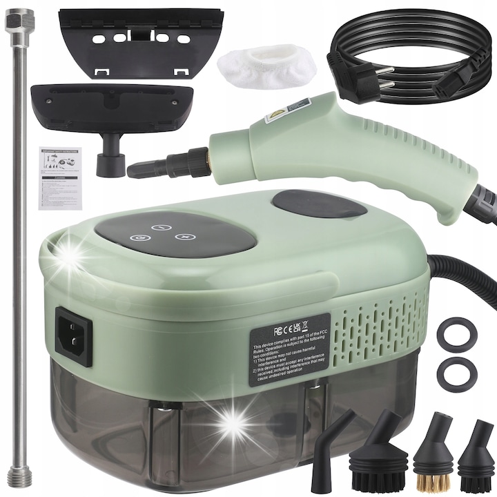 Aparat de curatat cu abur, 2500W, 3Bar, 1000ml, set cu 3 perii