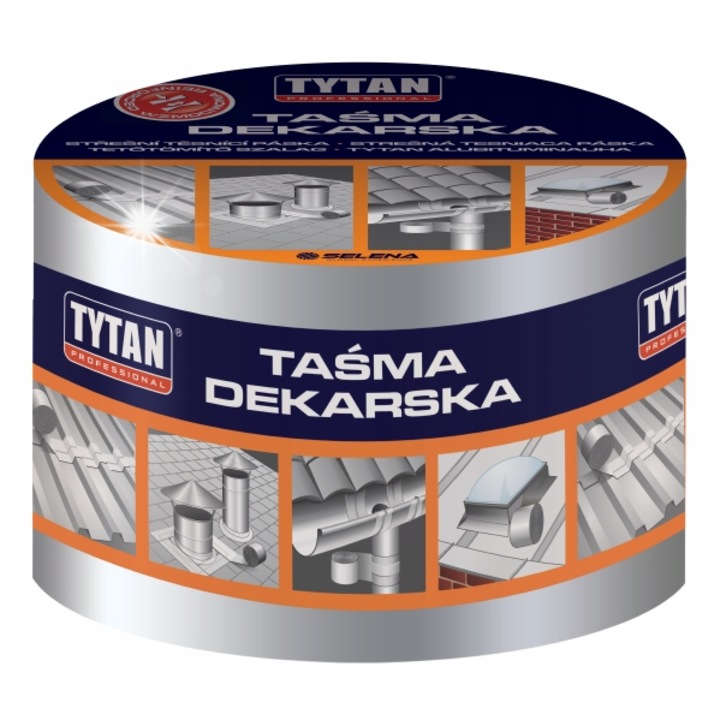 Banda de Acoperis Tytan Professional 10cm x 10m, aluminiu/silver, autoadeziva, rezistenta la intemperii
