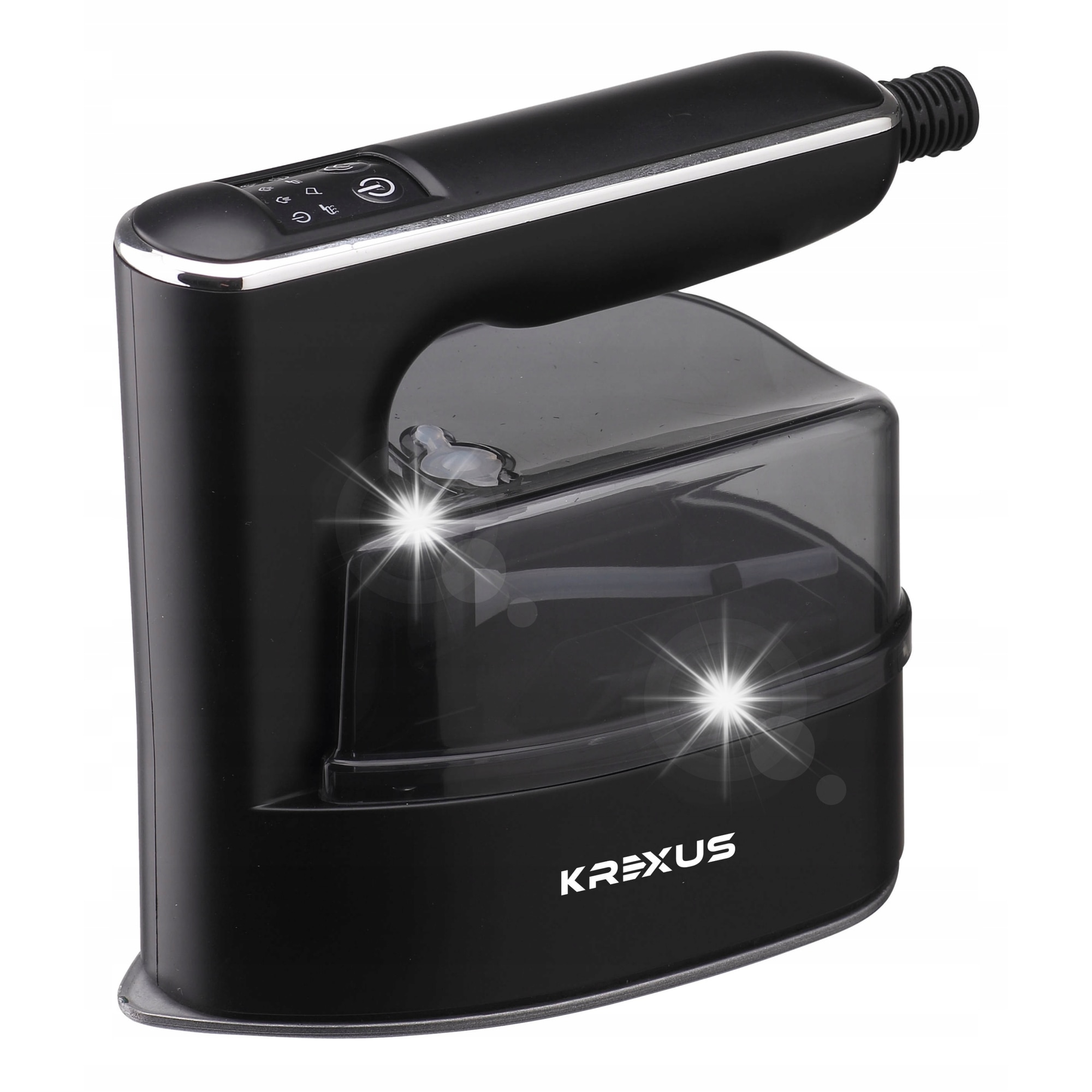 Fier de calcat 2 in 1 KREXUS, ceramica, abur si uscat, 1950W, 3 niveluri de intensitate, compact
