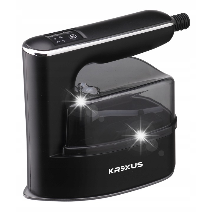 Fier de calcat 2 in 1 KREXUS, ceramica, abur si uscat, 1950W, 3 niveluri de intensitate, compact
