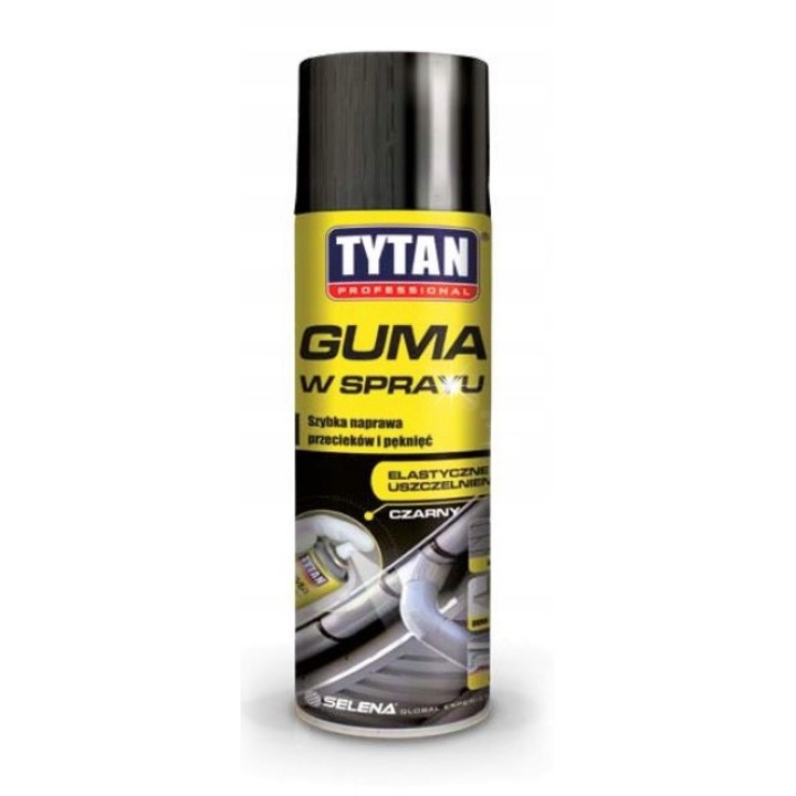 Spray guma pentru acoperis Tytan Professional 400ml, elastica, impermeabila, neagra