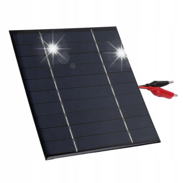Mini panou solar 2.5W 5V, polikristalin, 150x130mm, pentru camping