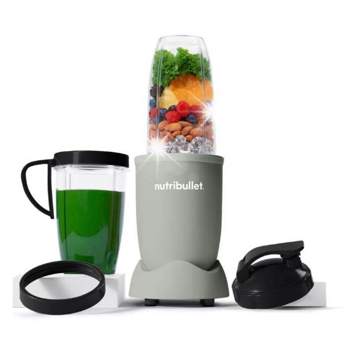 Nutribullet Pro 900 turmixgép, 900W, rozsdamentes acél pengékkel, kompakt design, tartozék szett
