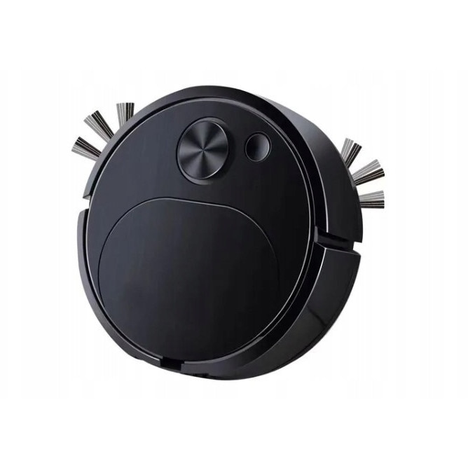 Aspirator robot 3 în 1, Negru, 16,5cm, cu mop, putere mare de aspirație