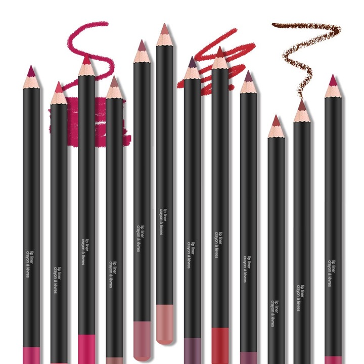 Set 12 Creioane de Buze mate de lunga durata rezistent la apa, Sela