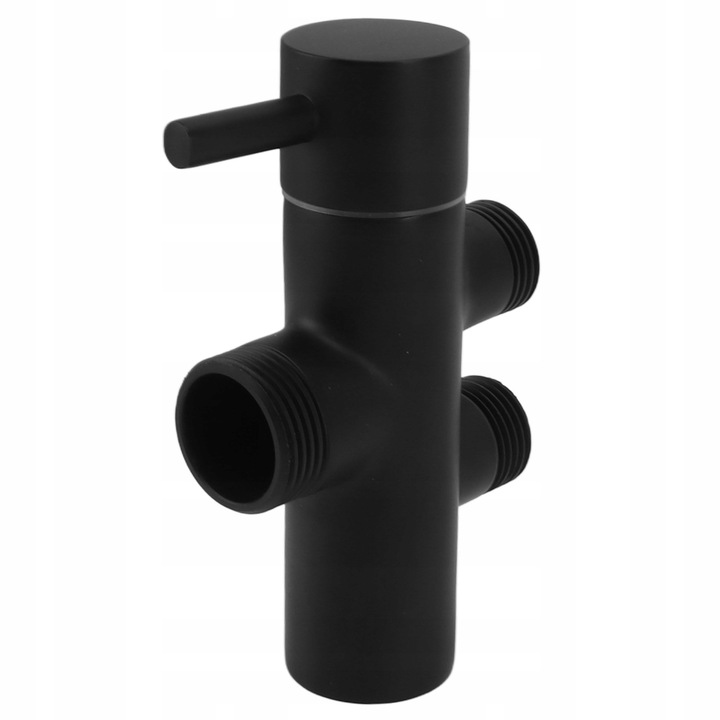 Comutator pentru dus, negru, montare pe perete, din cupru, negru