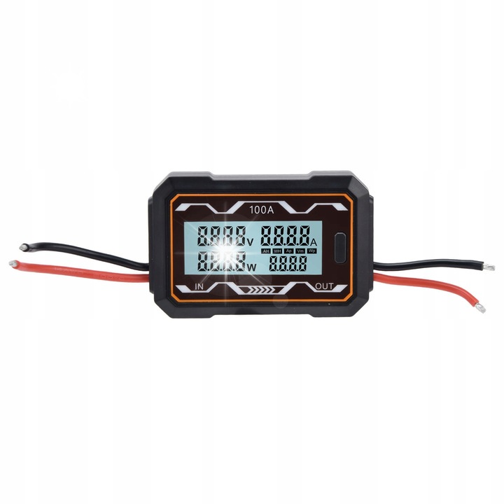 Masurator de putere DC 100A, ecran mare, setare iluminare de fundal, 9,3x6x2cm