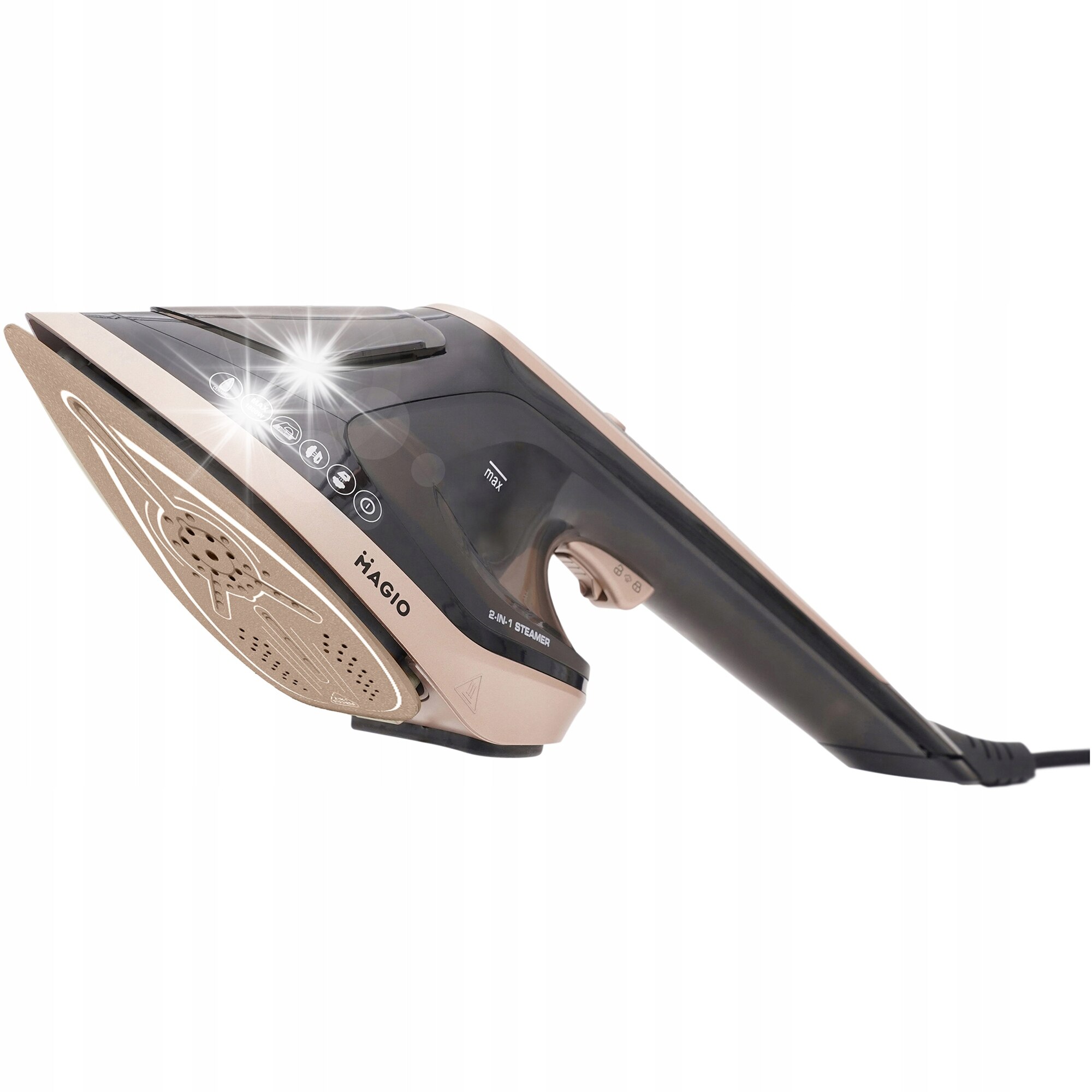 Parownica si fier de calcat 2 in 1 MAGIO 1800W, LED, reglare abur, compact, usor