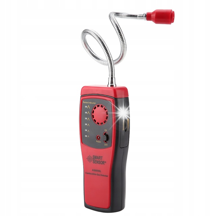 Detector senzor de gaz, portabil, alarma si luminoasa, dimensiuni 15,6x6,6x3,1cm