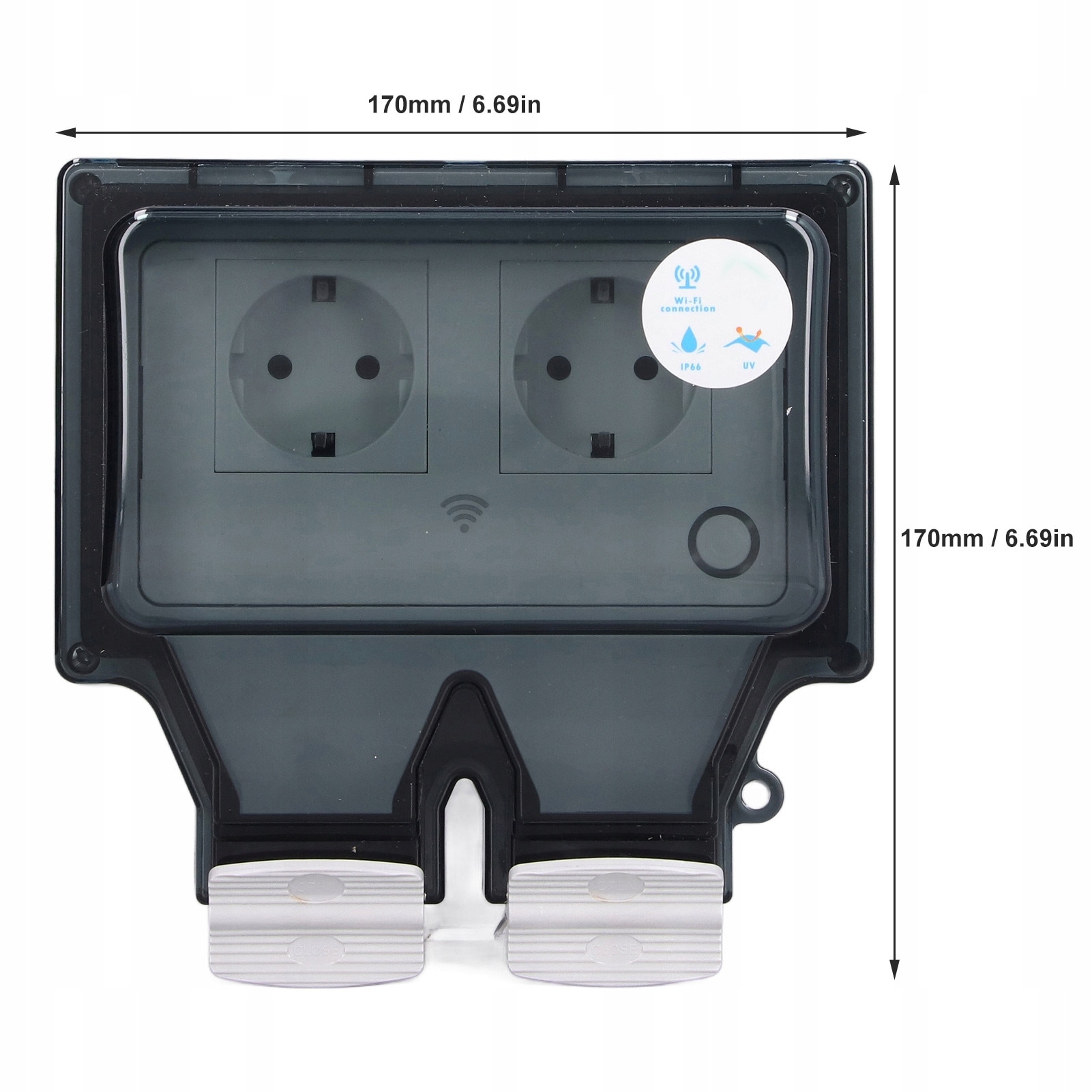Apa Control Module Priza inteligenta de exterior Wi-Fi IP66, 16A, 110-250V, rezistenta la ...