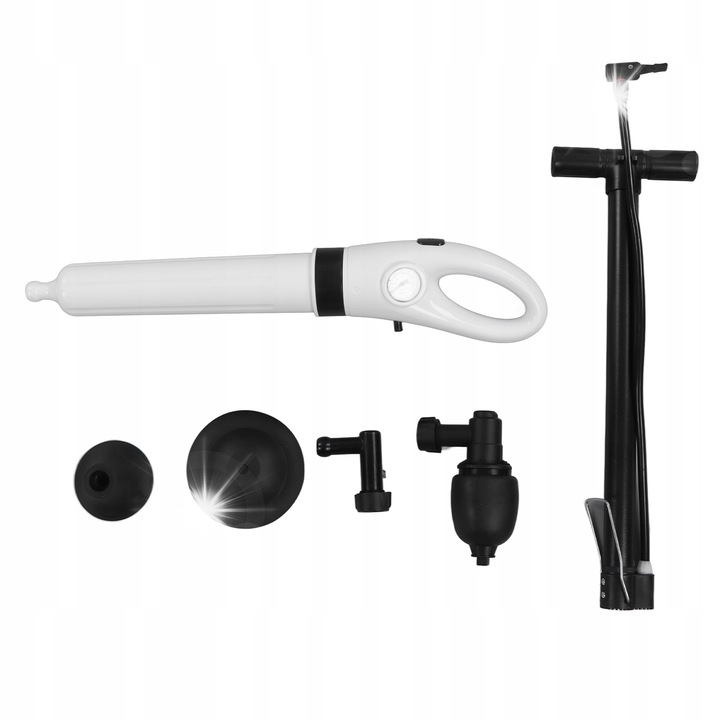 Dispozitiv de desfundat tevi, alb/negru, set complet