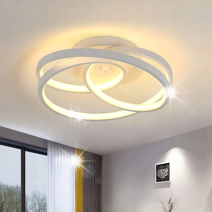 Goeco LED mennyezeti lámpa, 40 W, 4500 lm, fehér, 30x30x10 cm