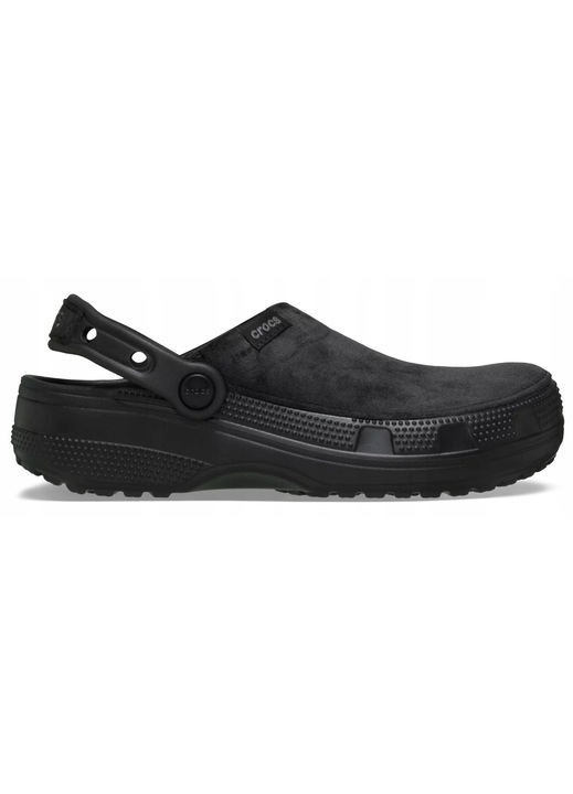 Crocs, Дамски сабо от пяна Croslite, Classic Crfted Velvet 211931 Clog, Черен, Черен, 36-37