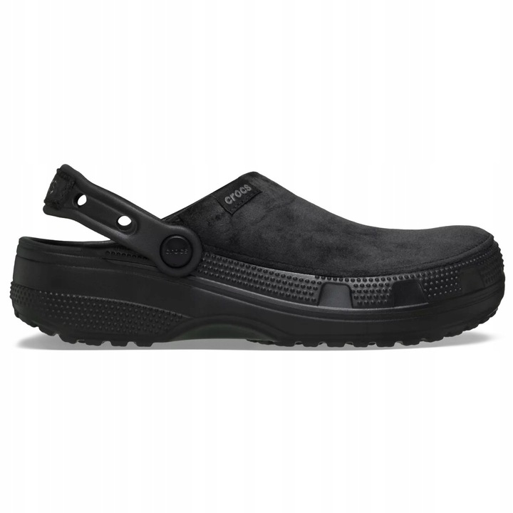 Crocs, Saboti Femei Spuma Croslite, Classic Crfted Velvet 211931 Clog, Negru, Negru, 39-40