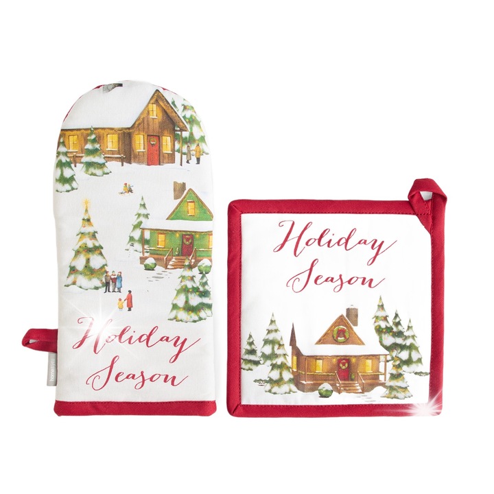 home&you Konyhai kesztyű és kendő szett, többszínű