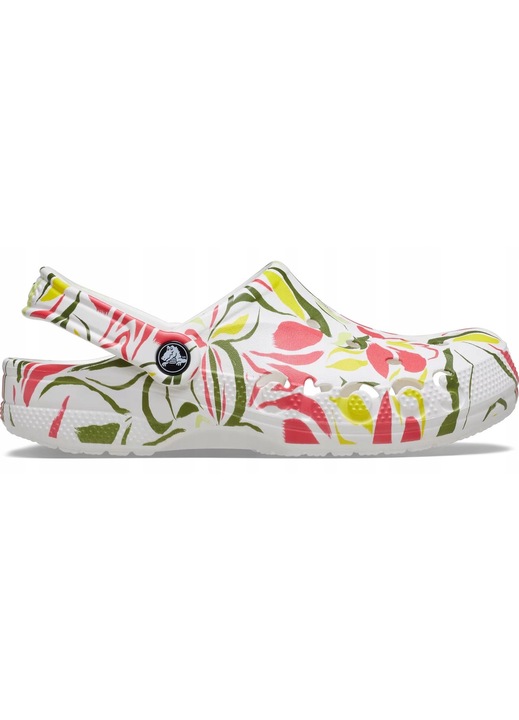 Crocs, Saboti Femei Spuma Croslite, Baya Seasonal Printed 206230 Clog, Alb, Alb, 39-40