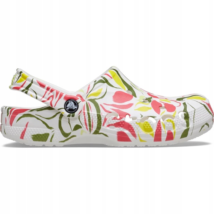 Crocs, Saboti Femei Spuma Croslite, Baya Seasonal Printed 206230 Clog, Alb, Alb, 39-40