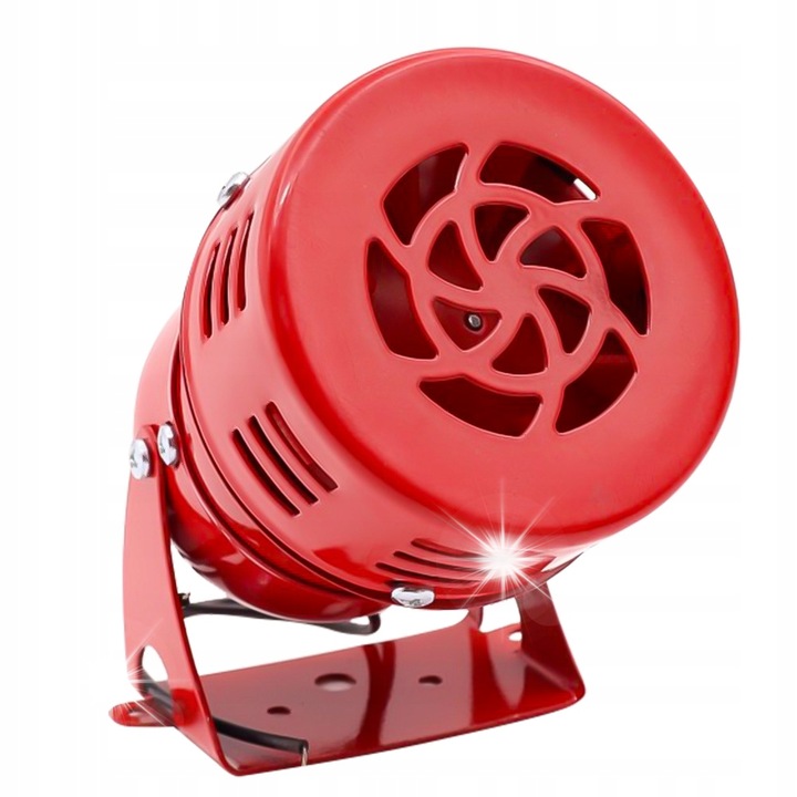 Sirena alarm 220V, 110dB, rosie, metalica, pentru protectie impotriva furtului